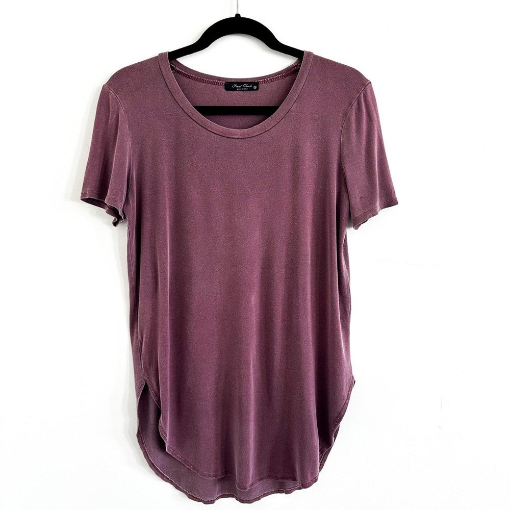 Final Touch Scoop Neck Short Sleeve Tee - Mauve